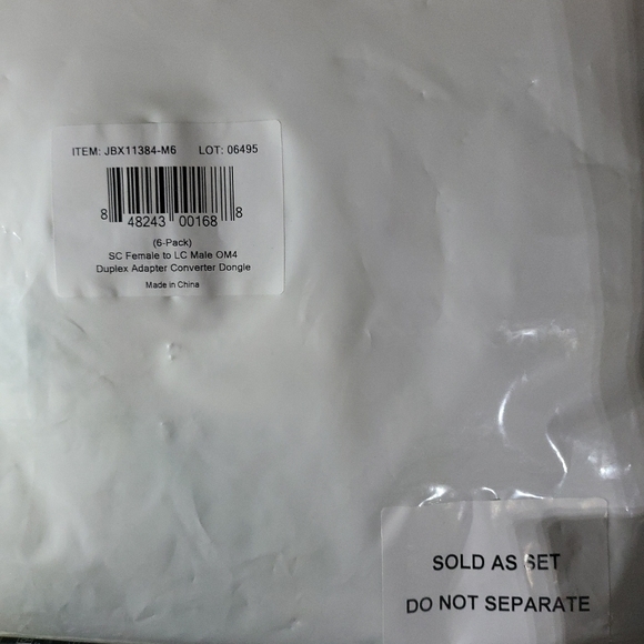 CableRack SC to LC Fiber Adapter 50/125 OM4 Multimode Duplex Converter Dongle. - Picture 3 of 5